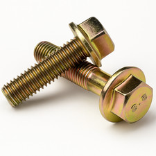 HIGH TENSILE ZINC YELLOW PASSIVATED FLANGE HEXAGON HEX HEAD METRIC BOLTS