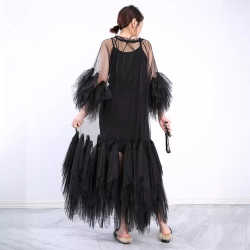 Women sheer mesh - women, long