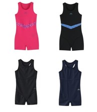 Girls Slazenger Boyleg Swimsuit Swim Costume Bathing Suit Age 7 8 9 10 11 12 13