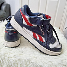 Reebok Classic Mens Trainers UK 8 White Navy Red British Flag Sneakers Shoes