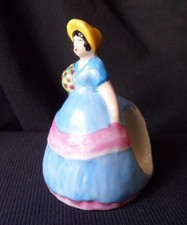 Vintage  Carlton Ware Crinoline Lady Napkin Holder Blue / Pink-  VGC Stamped