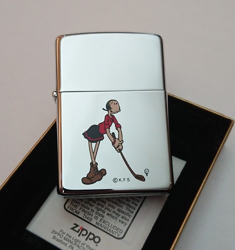 Popeye golf zippo - popeye, lighter