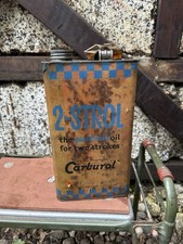Carburol 2 Strol One Gallon Oil Can 2 Stroke Petrol Tin Lambretta Vespa Suzuki