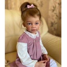 75cm Reborn Baby Doll Already Finished Doll with Hand-Rooted Hair Cloth Body