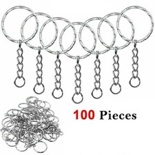 100PCS SILVER KEYRING BLANKS