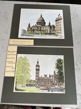 TWO  1970S SIGNED HAND COLORED