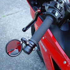 7/8" PAIR FOLDABLE MOTORBIKE BAR END REARVIEW MIRRORS MOTORCYCLE/BIKE BLACK UK
