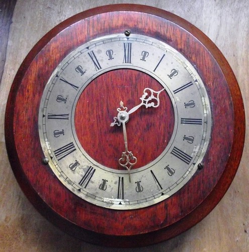 Mahogany and brass wallclock - mahogany,