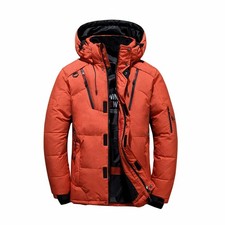Winter Mens Warm Quilted Parka Duck Down Jacket Padded Bubble Puffer Hooded Coat