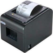 vretti Thermal Receipt Printer, 3'1/8 80mm Direct Thermal Printer with USB