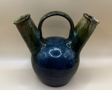 Antique British Art Pottery Double-Necked Vase - Burmantofts?