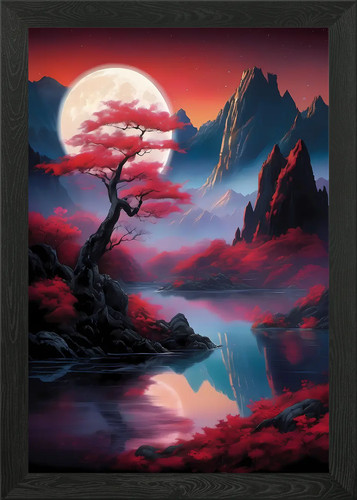 Beautiful painting framed wall - painting,