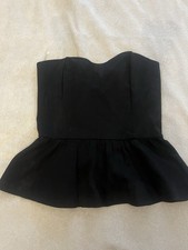 Peplum Black Boobtube Top Size M