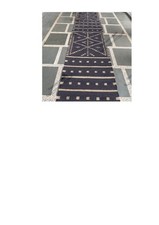 Extra long hall runner hand woven in India Blue with white 14ft x 2.5 ft