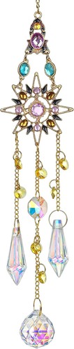 Hanging sun catchers with - sun,
