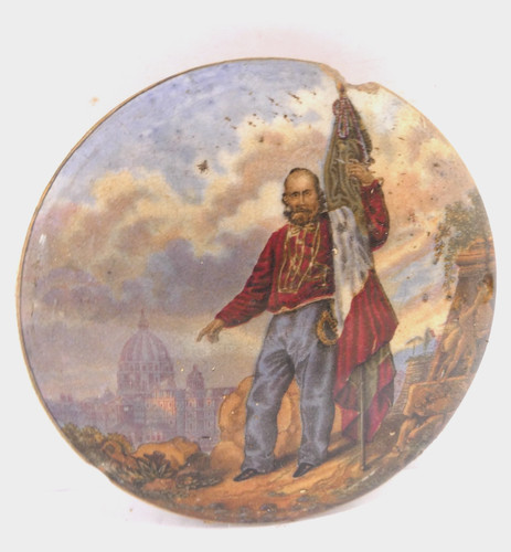 Victorian prattware pot - prattware, lid