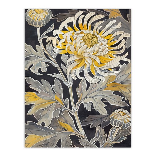 Yellow chrysanthemum flower - yellow,