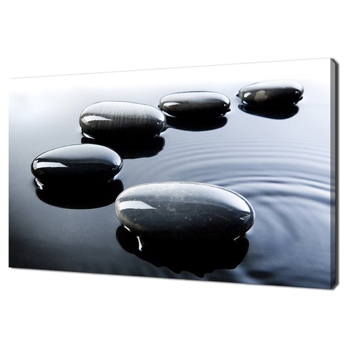 Shiny black pebbles water - shiny,