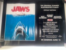 JAWS 2012 RR ORIGINAL UK QUAD CINEMA POSTER RARE WITHDRAWN VERSION 101 X 76