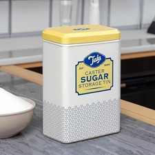 Tala Storage Tin Metal Baking Kitchen ContainerJar Pot  Sugar Flour Container