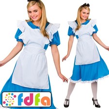 Wicked Storybook Alice in Wonderland Adults Ladies Fancy Dress Costume