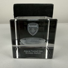 Arsenal FC Emirates Stadium 3D Crystal Glass Paper Weight Cube Block