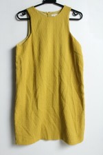 H&M Womens Boucle Scoop Arm Shift Dress - Lime - Size UK 14 (e60)