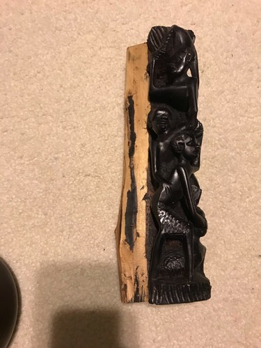Vintage wood carving ebony - wood,