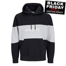 RRP £49.99 - Jack & Jones Legacy Mens Hoodie Comfort Pullover Hooded Sweatshirt 