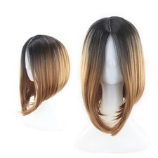Womens Bob Wig Gradient Color