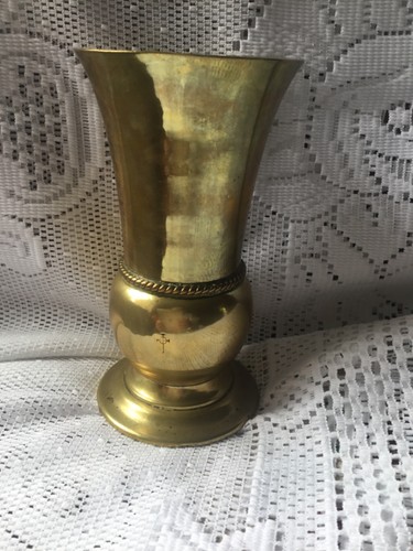 Ecclesiastical brass vase - ecclesiastical,