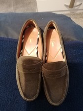 Next Mens Suede Loafers Size UK 9 EU 43 Khaki