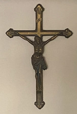 Solid Brass Antique Crucifix