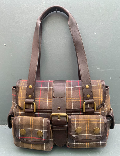 Barbour tartan shoulder - tartan, bag