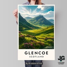 Glencoe Scotland Travel Poster