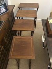 Mahogany (wooden) Nest of 4 Tables / Antique Wine Tables