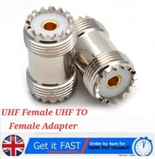 PL259 SO239 UHF Female Socket to Socket Adaptor / Connector for Ham Radio  UK