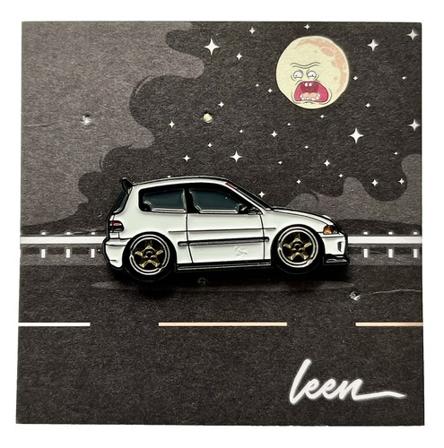 Leen customs pin white - leen,