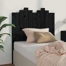 Black Solid Pine Wood Bed