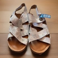 Pavers Loretta Orthopedic Comfort White Leather Sandals Size 6 Summer Holiday 