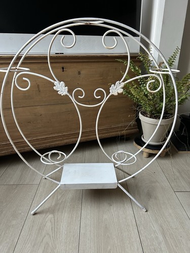 Vintage white wrought iron - vintage,
