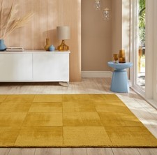 Dunelm Wool Mustard Large Rug