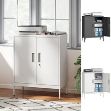Metal Cabinet, Office Storage Cupboard with Adjustable Shelves