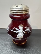 Mary Gregory Red Sugar Shaker