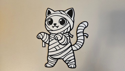 Halloween mummy cat black - halloween,