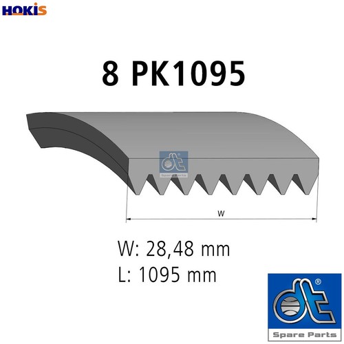 Vribbed belt 15365 for - for, volvo