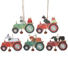 Tractor Christmas Tree Wooden