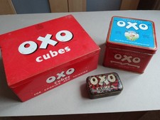 3 Collectable OXO Cube Tins