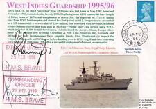 HMS Brave West Indies Guardship 1995/96 Signed Captain & Executive Officer Navy 
