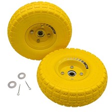 Puncture Proof Sack Truck Wheels 2 x 10" Trolley Tyre 2 Split Pins Heavy Duty